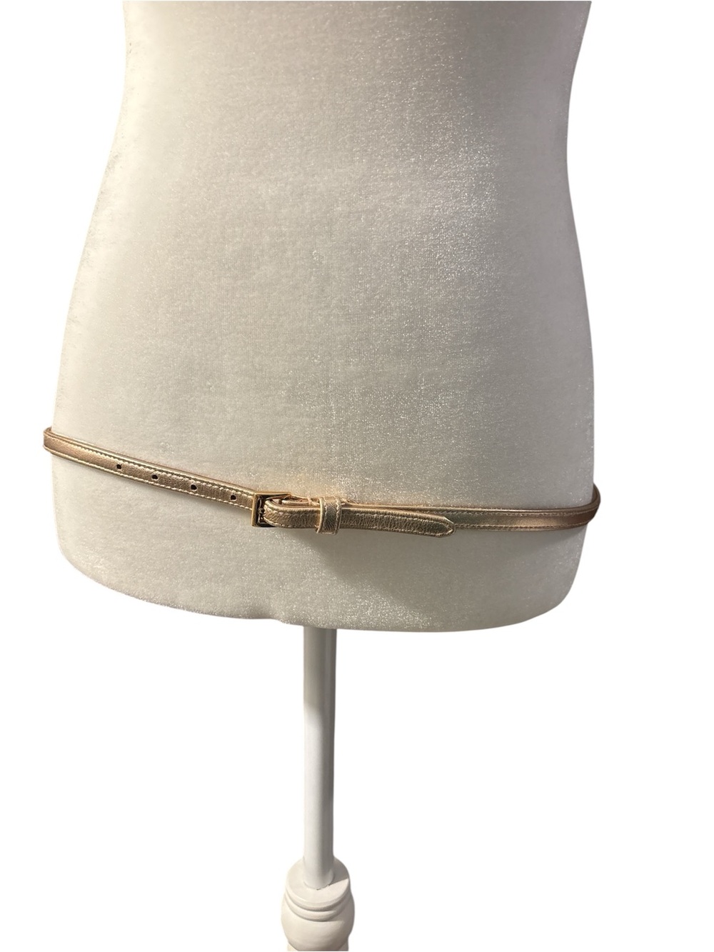 J Crew rose Gold Slim Leather Waist Belt M Women Accessories - Picture 2 of 8